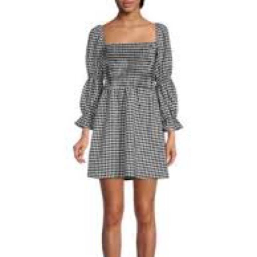 Reformation Black and White Checkered Mini Dress - Picture 2 of 8